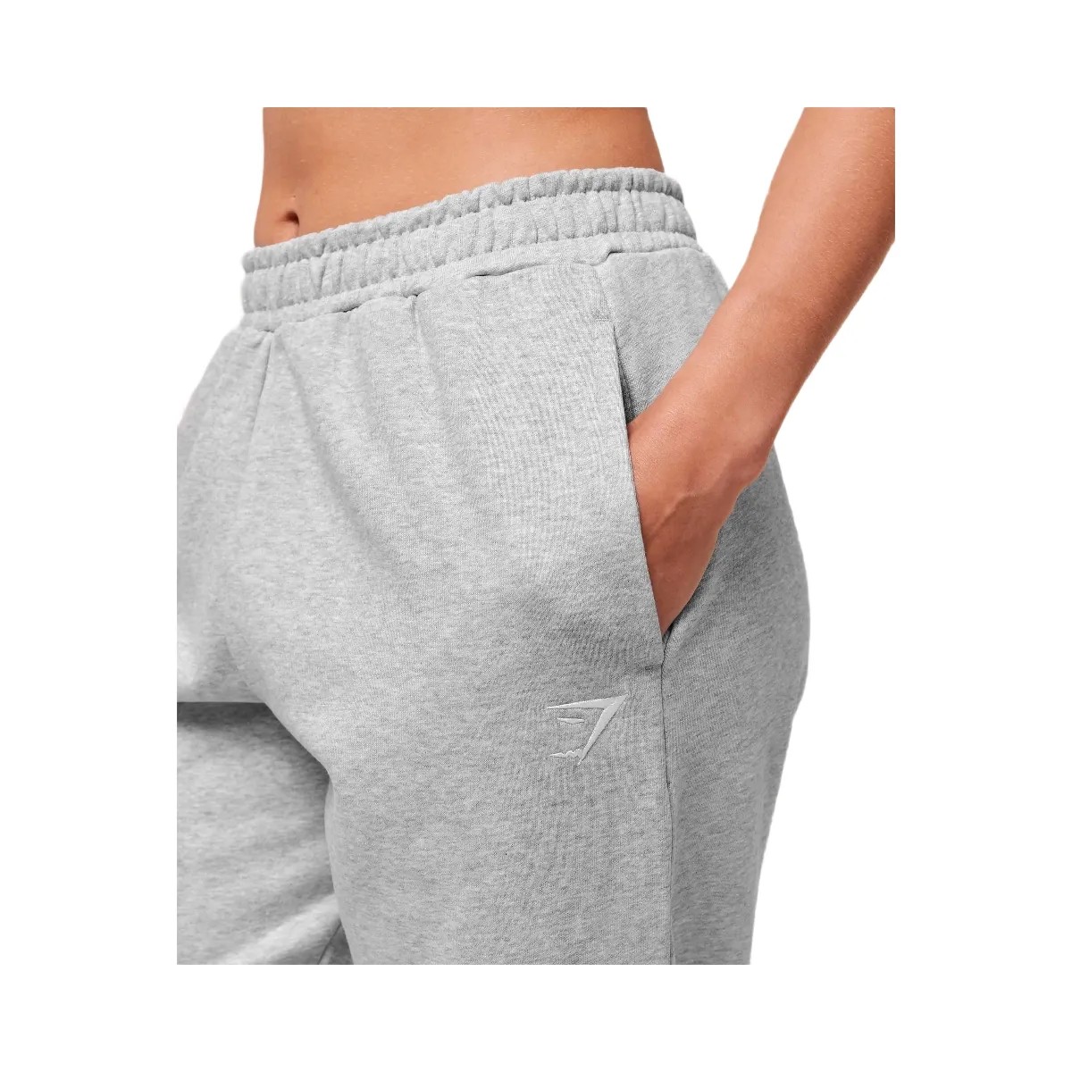 Gymshark Training Fleece Short Jogger - Light Grey Core Marl - HypeFly India View 4