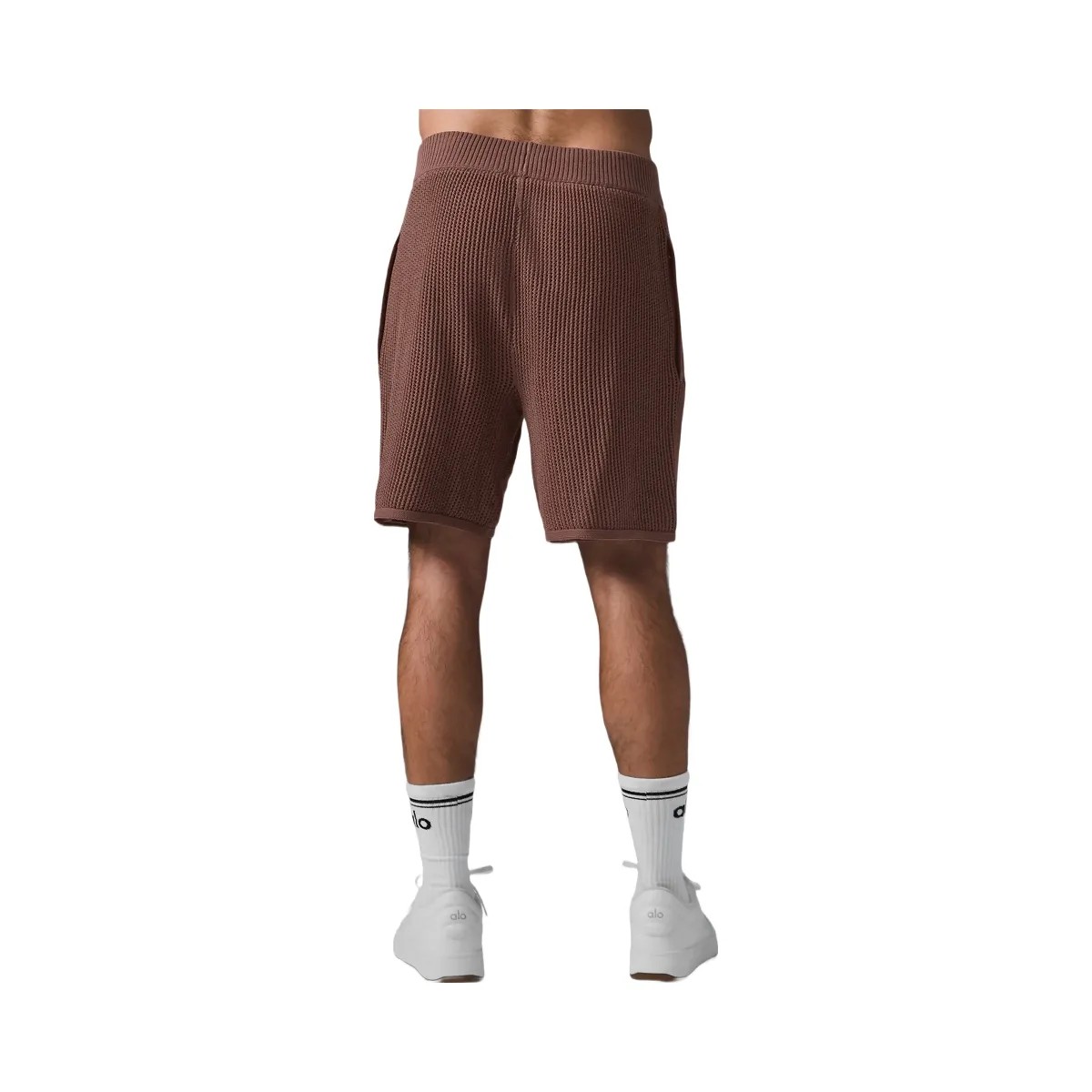 Alo Men's Open-Knit Short - Chestnut - HypeFly India View 4