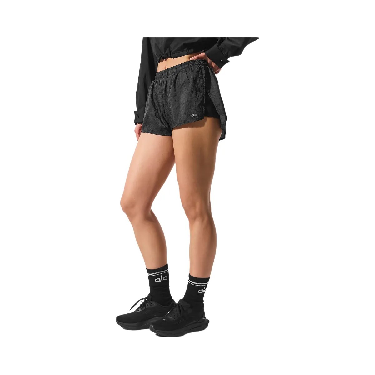 Alo Women's Game Time Short - Black - HypeFly India View 1