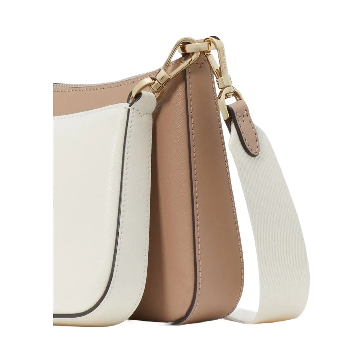 Kate Spade Duet Colorblock Saffiano Leather Small Crossbody Toasted Hazelnut Multi - HypeFly India View 5