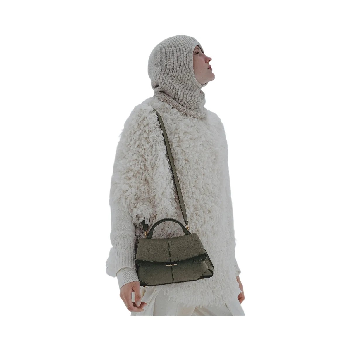 Polene Mokki Mini Textured Smoky Green - HypeFly India View 2