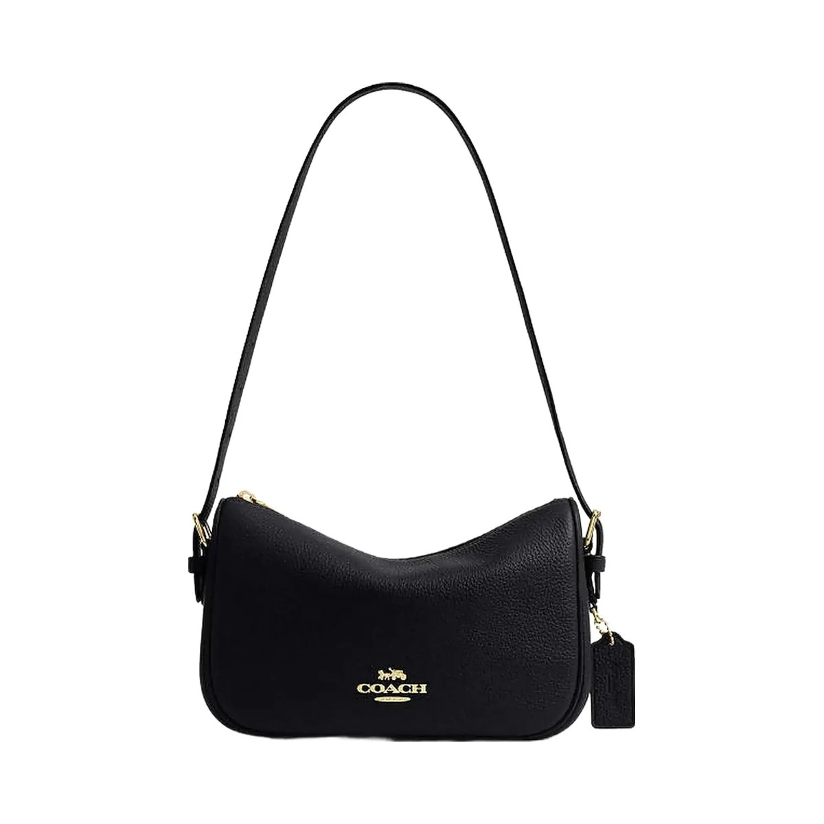 Coach Kailey Shoulder Bag Pebbled Leather-Gold-Black - HypeFly India View 1