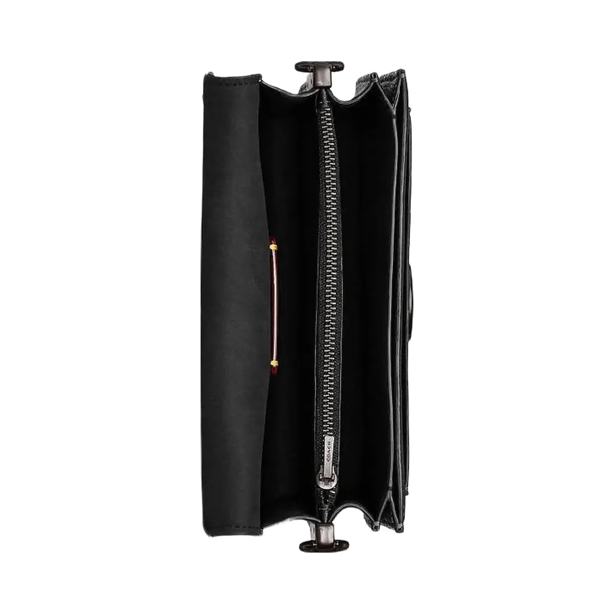 Coach Tabby Shoulder Bag 20 Polished Pebble Leather-Pewter-Black - HypeFly India View 4