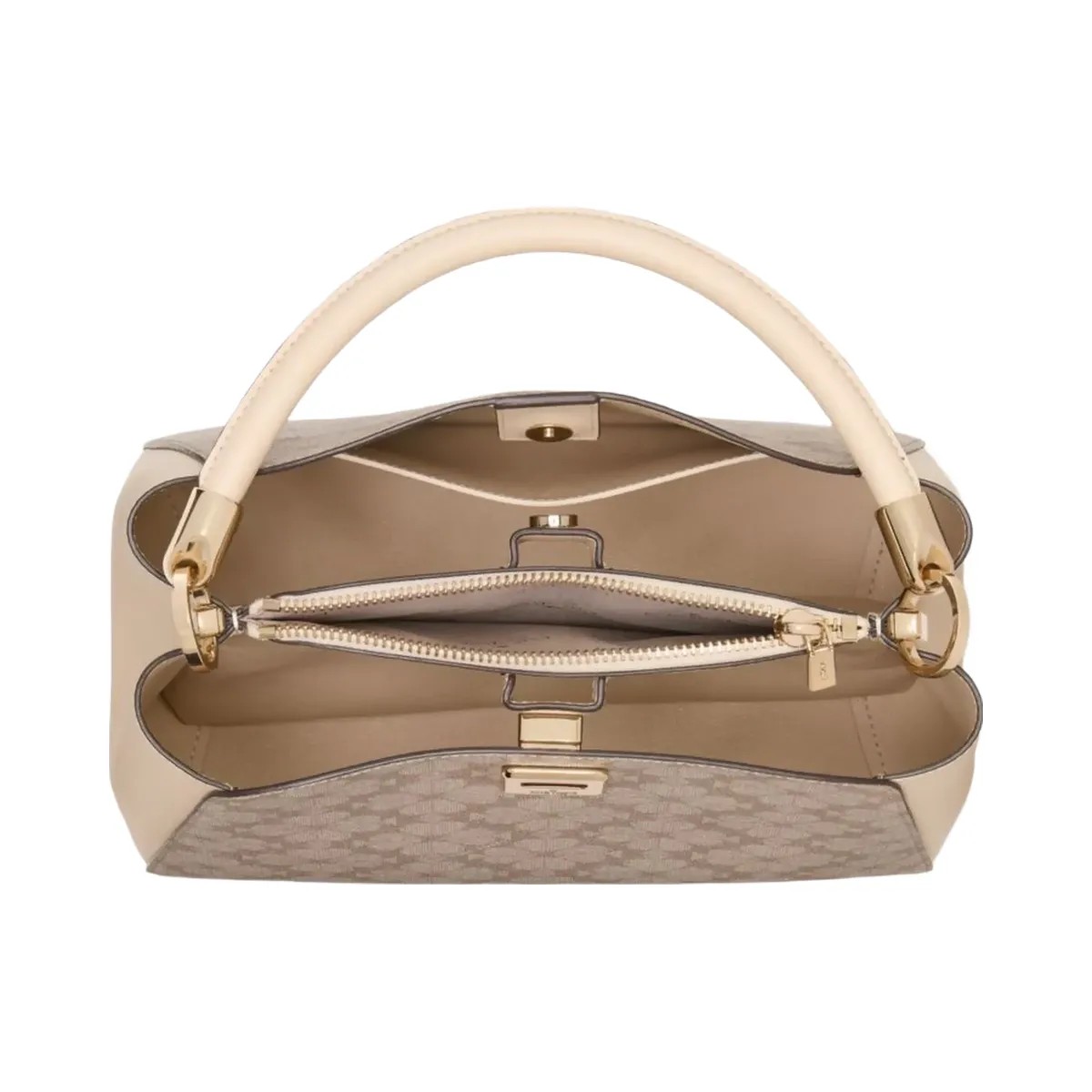 Kate Spade Flower Pvc Medium Top Handle Satchel Dark Beige Multi - HypeFly India View 4