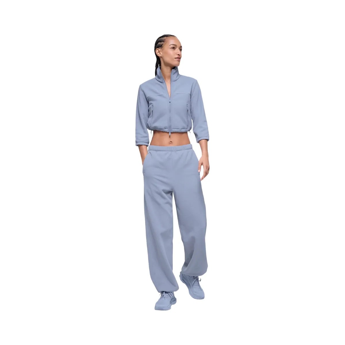 Alo Women's Polar Fleece High-Waist Retreat Jogger - Winter Frost - HypeFly India View 1