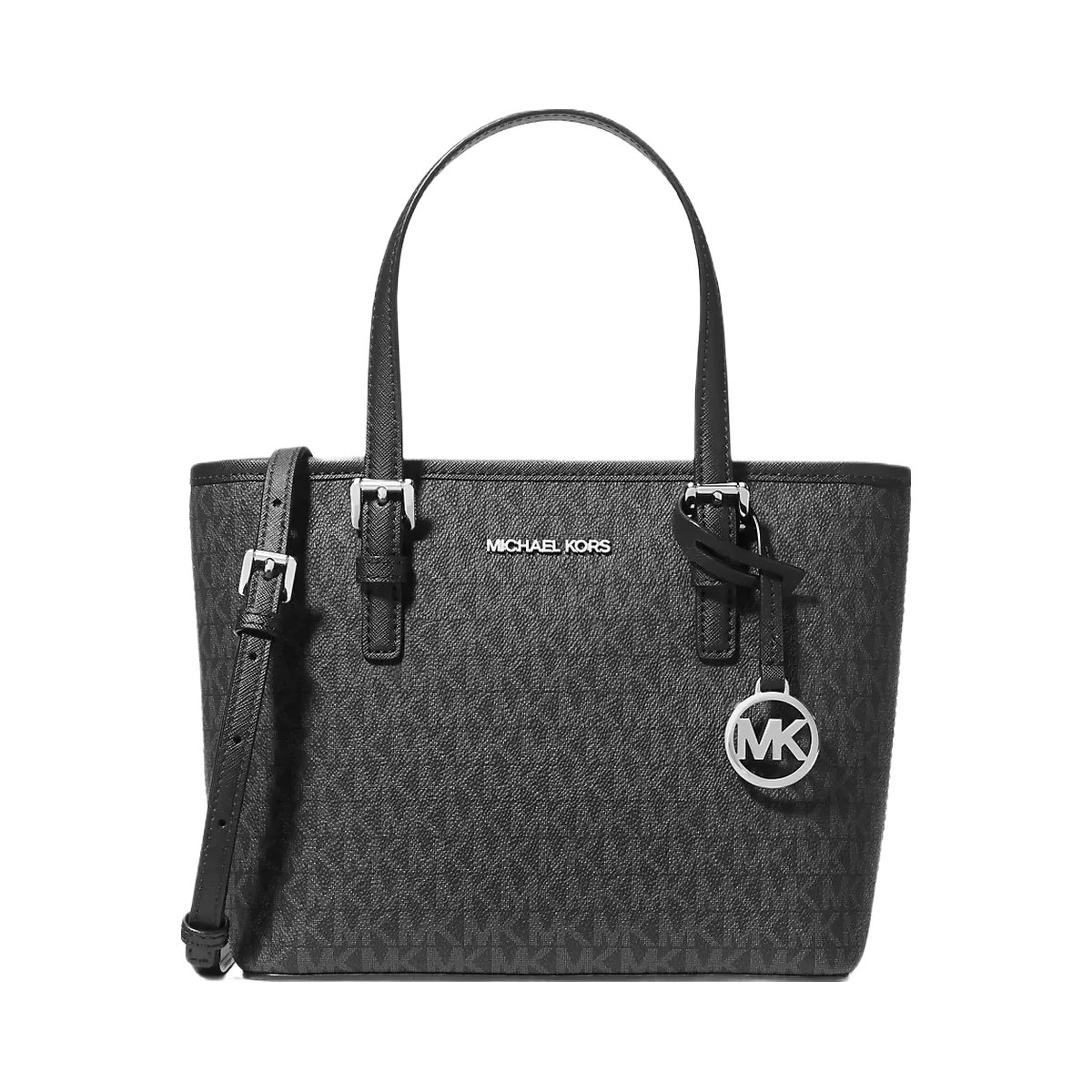 Michael Kors Jet Set Travel Extra-Small Logo Top-Zip Tote Bag Black - HypeFly India View 1