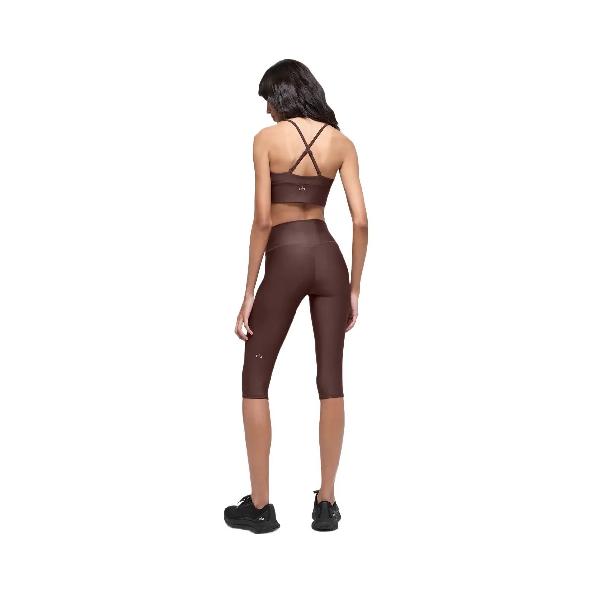 Alo Women's 16'' High-Waist Airlift Capri - Brownstone - HypeFly India View 3