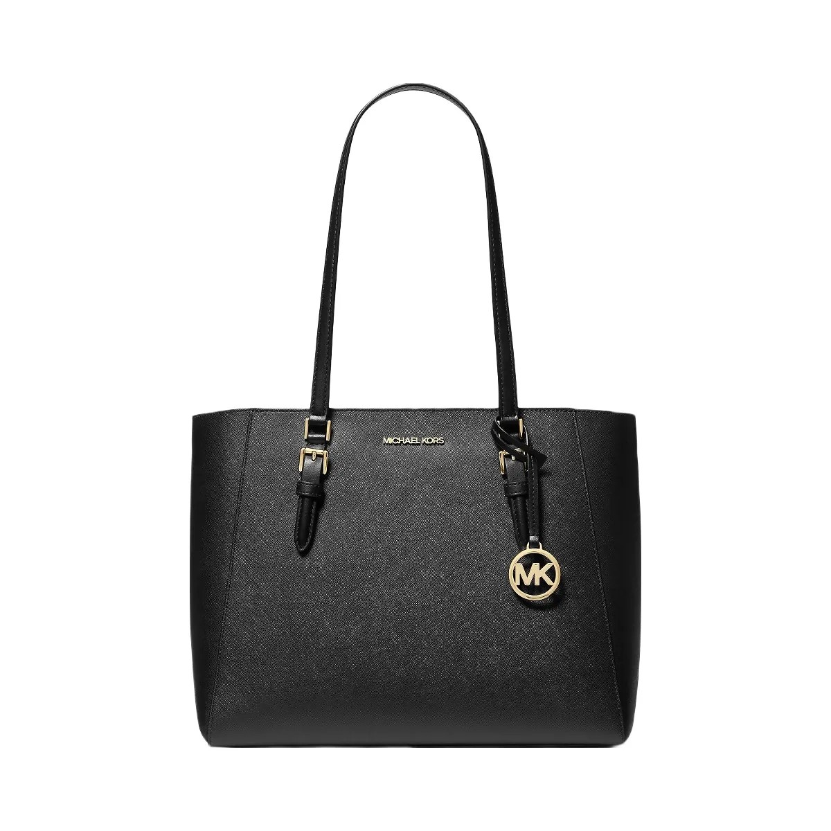 Michael Kors Charlotte Large Saffiano Leather 3-in-1 Tote Bag Black - HypeFly India View 1