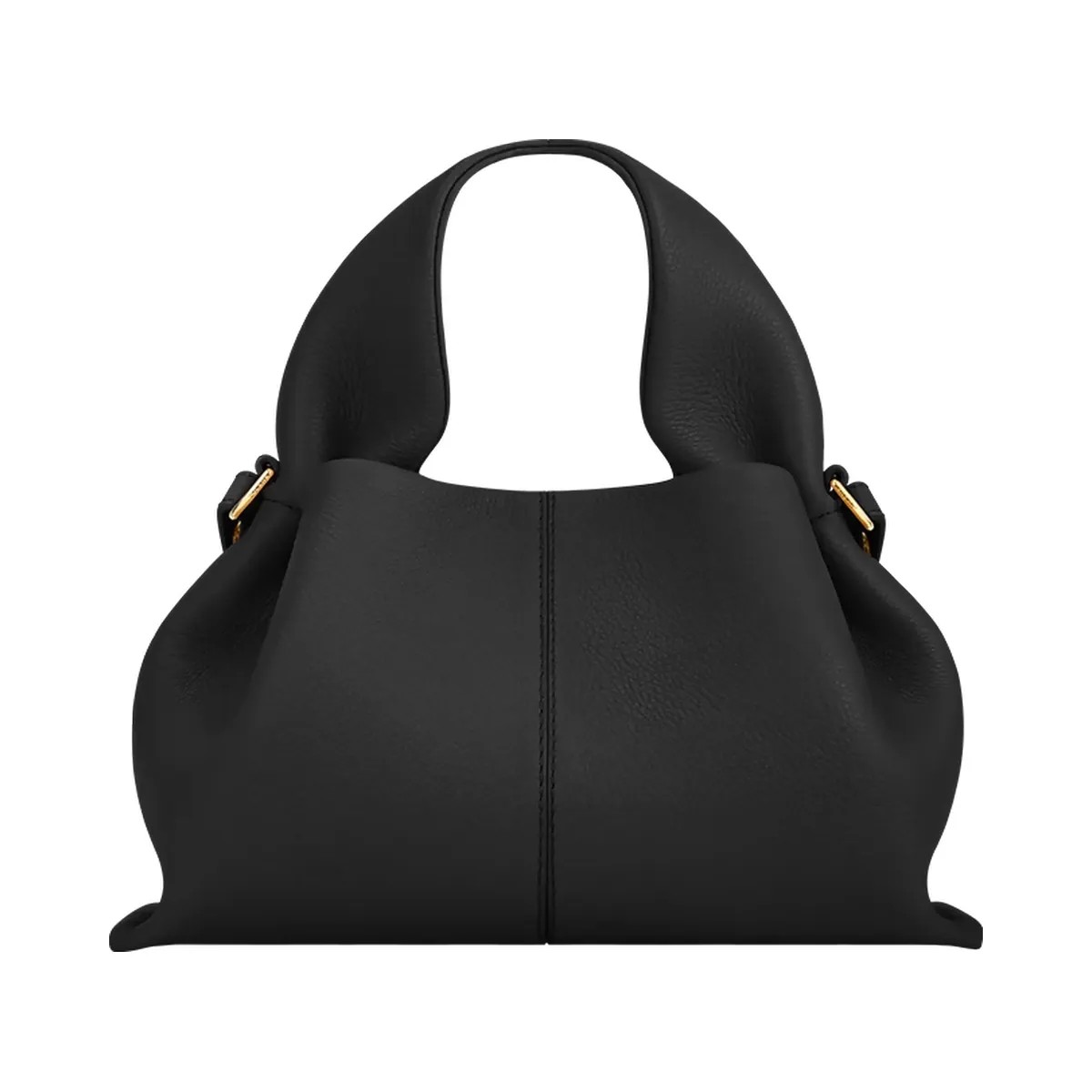 Polene Numero Neuf Mini Textured Black - HypeFly India View 1