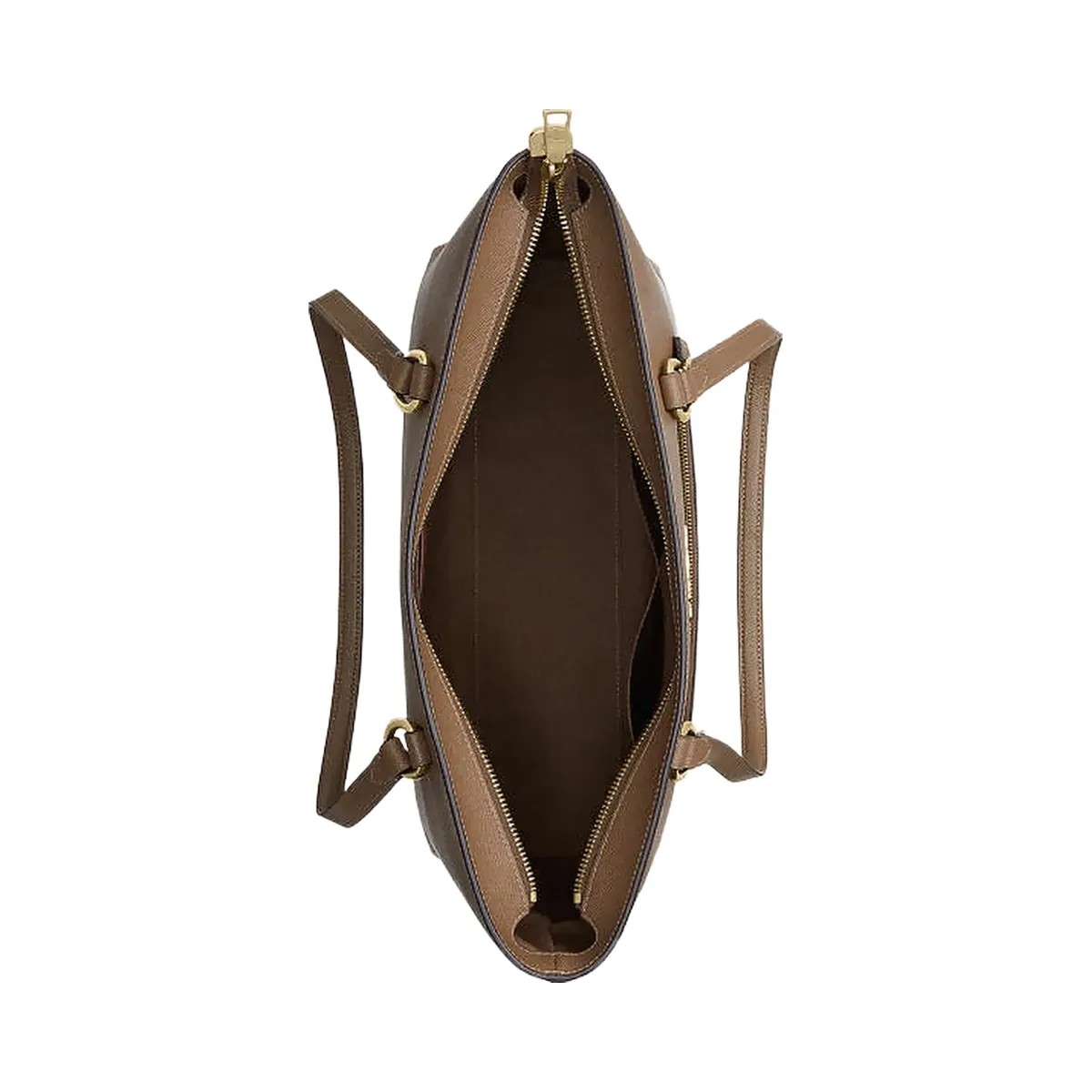 Coach Station Tote Bag Crossgrain Leather-Gold-Dark Stone - HypeFly India View 4