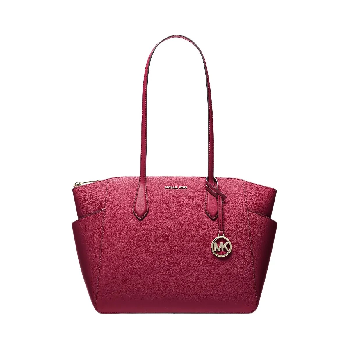 Michael Kors Marilyn Medium Saffiano Leather Tote Bag Cherry - HypeFly India View 1