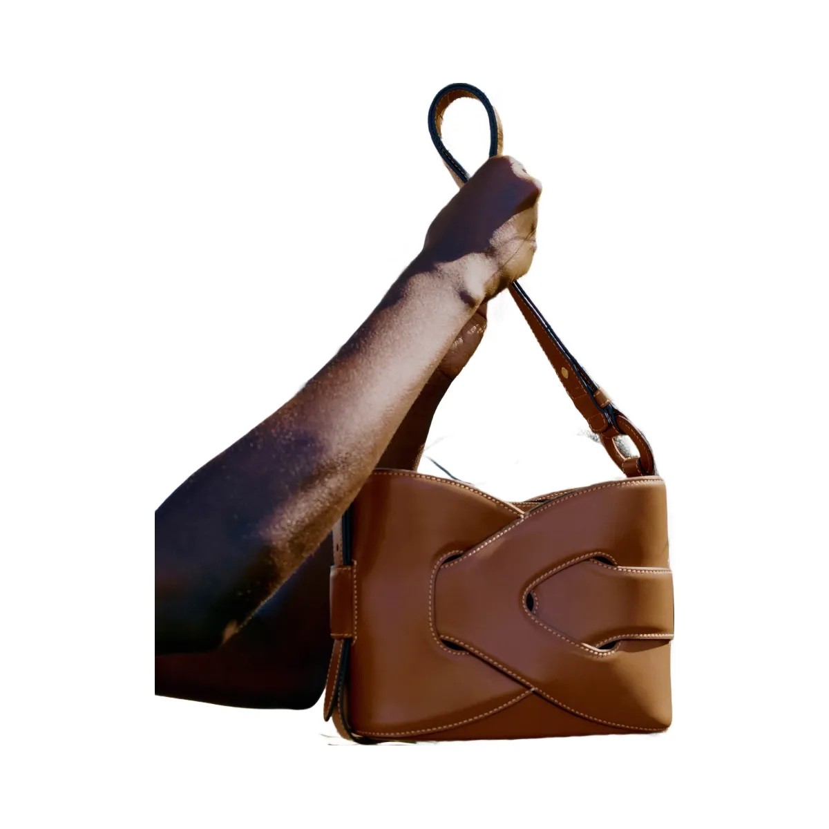 Polene Nodde Smooth Cognac - HypeFly India View 4