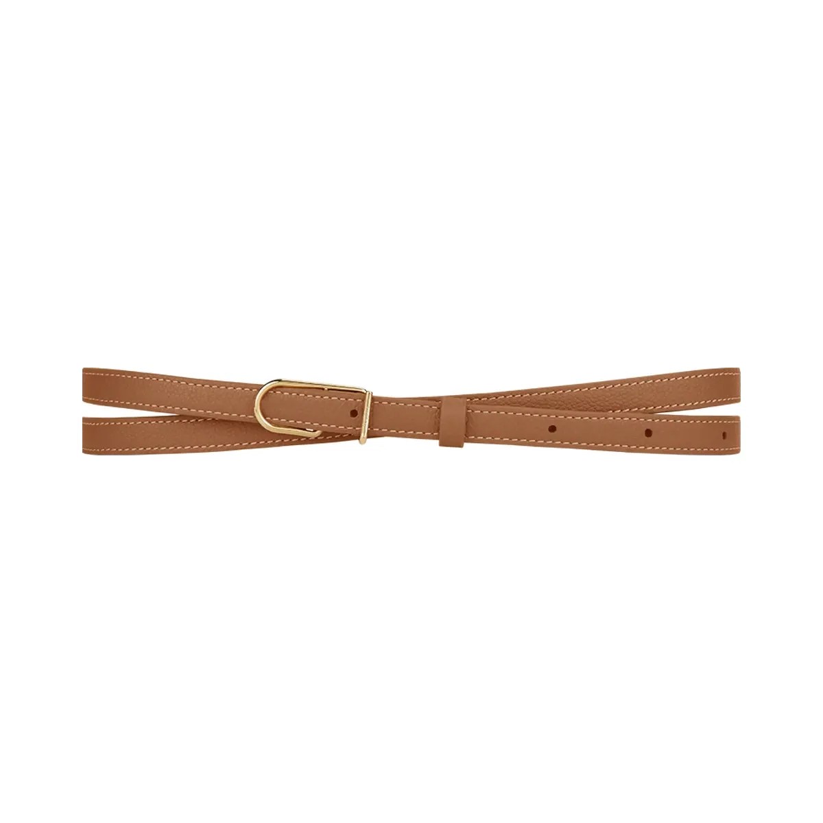 Polene Thin Umi Belt Textured Camel - HypeFly India View 1