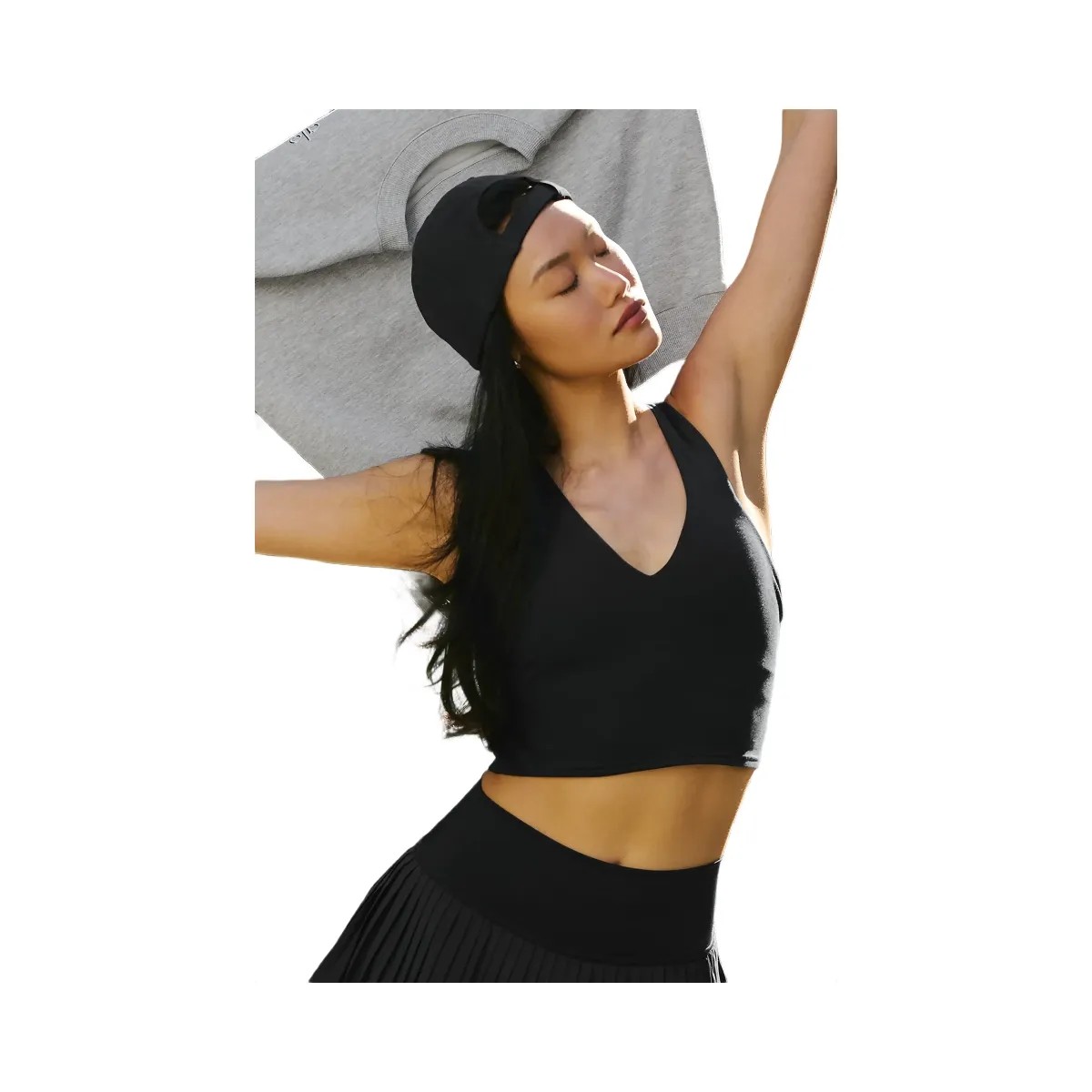 Alo Women's Airbrush Real Bra Tank - Black - HypeFly India View 5