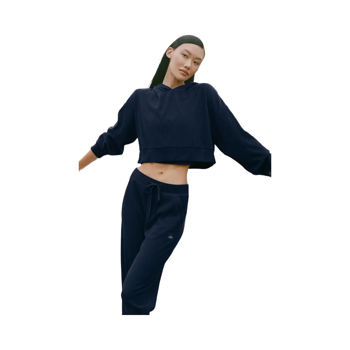 Alo Women's Muse Sweatpant - Navy - HypeFly India View 6