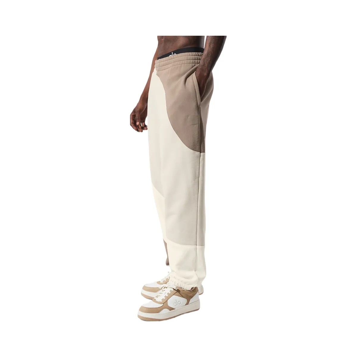 Alo Men's Make Waves Sweatpant - Ivory/Bone/Gravel - HypeFly India View 3