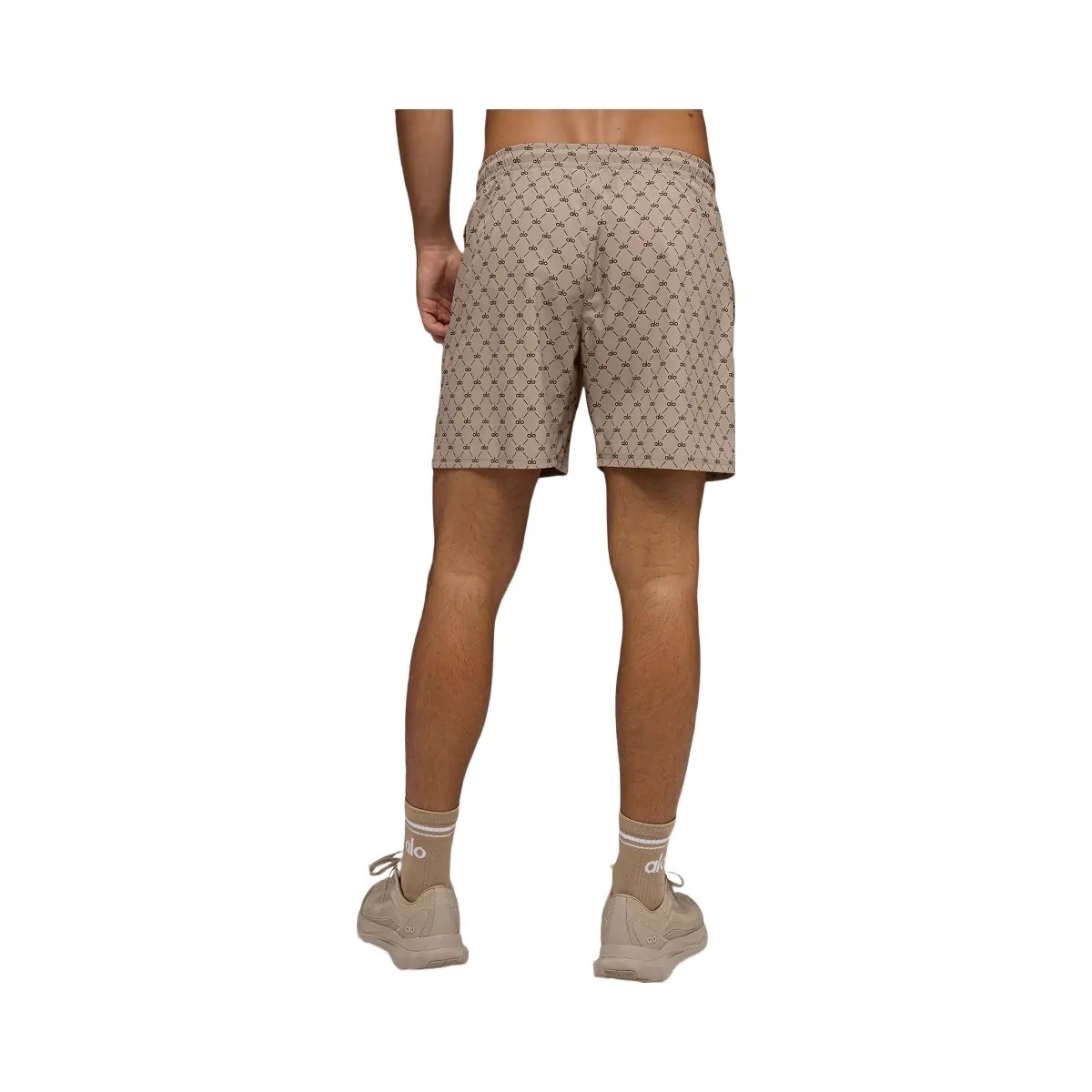 Alo Men's 7" Diamond Circuit Short - Gravel/Espresso - HypeFly India View 4