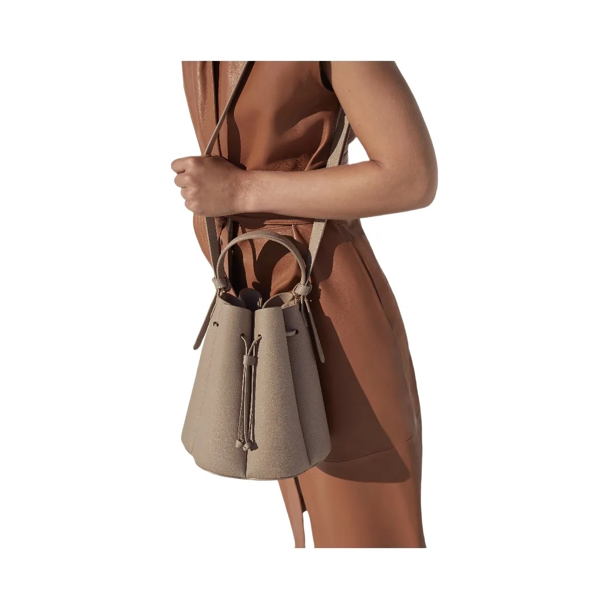 Polene Numero Huit Textured Taupe - HypeFly India View 4