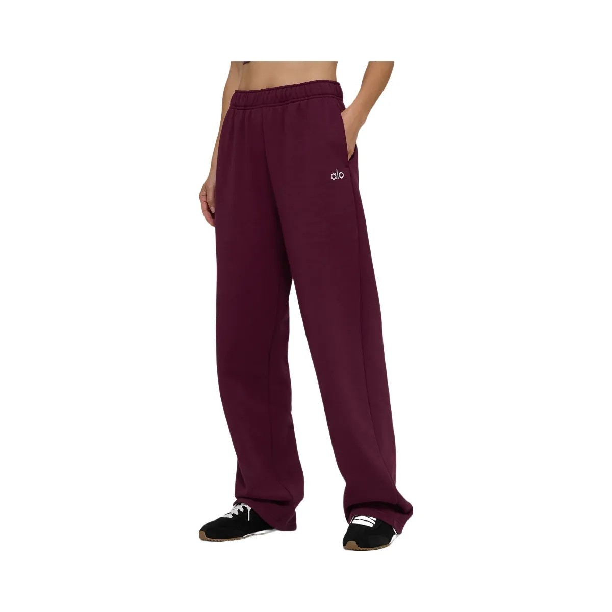 Alo Women's Accolade Straight Leg Sweatpant - Burgundy - HypeFly India View 1