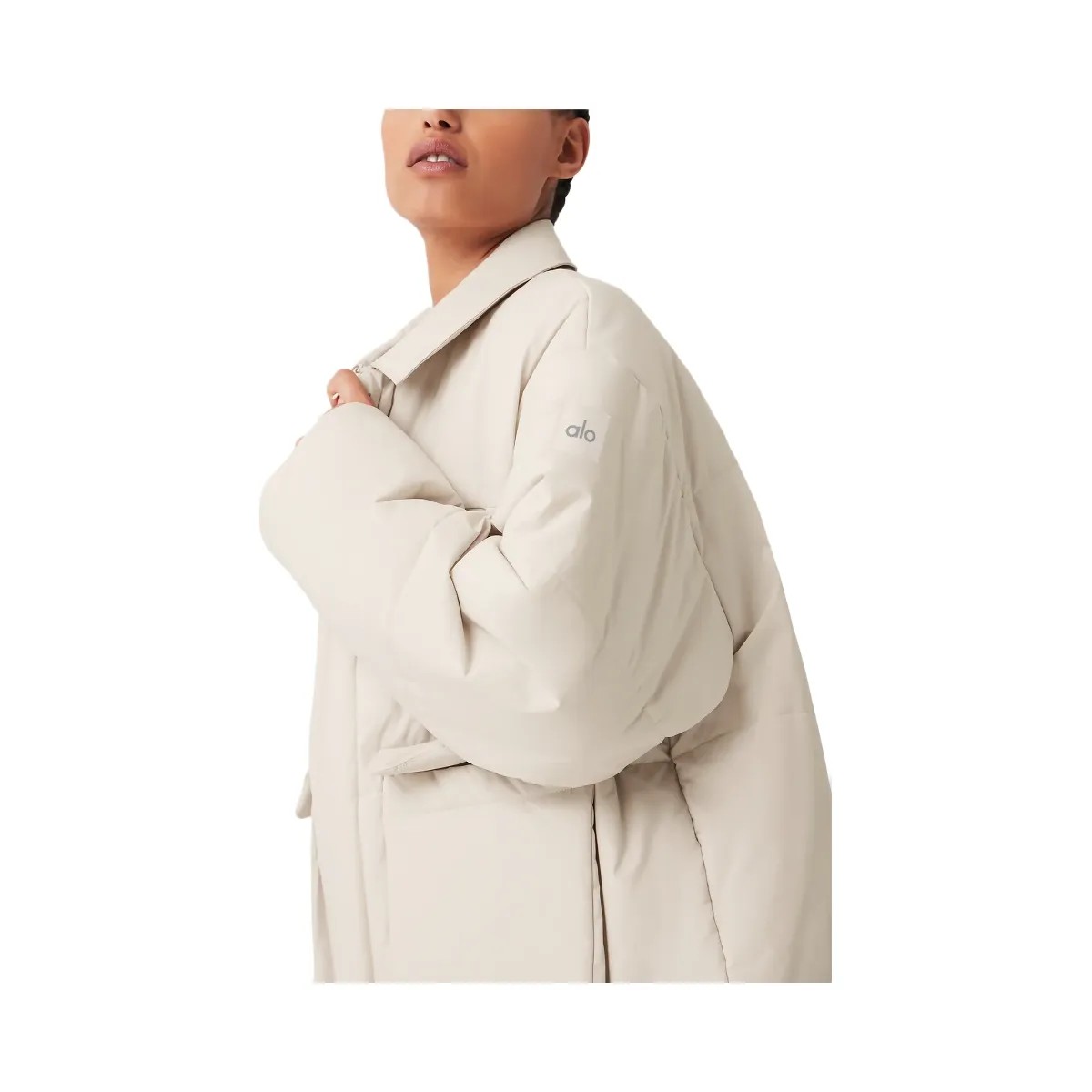 Alo Women's Voyage Utility Cargo Jacket - Bone - HypeFly India View 5
