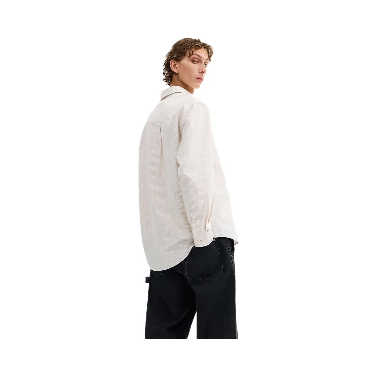 Coach Long Sleeve Button Down Shirt Neutral Stripe - HypeFly India View 2