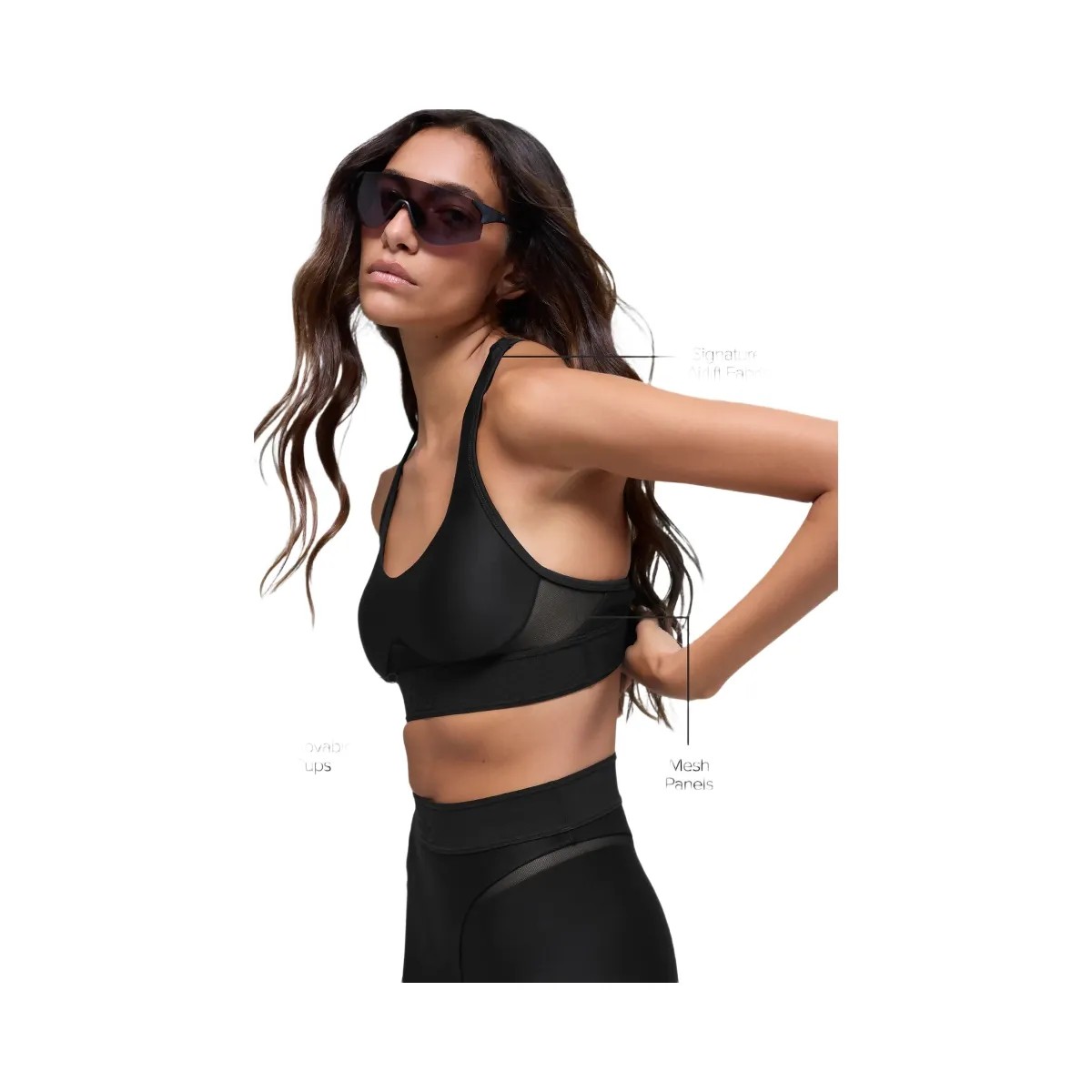 Alo Women's Airlift Rebel Bra - Black - HypeFly India View 2
