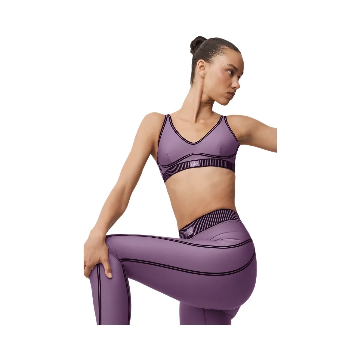 Alo Women's Airlift Line Up Bra - Plum Kiss - HypeFly India View 2