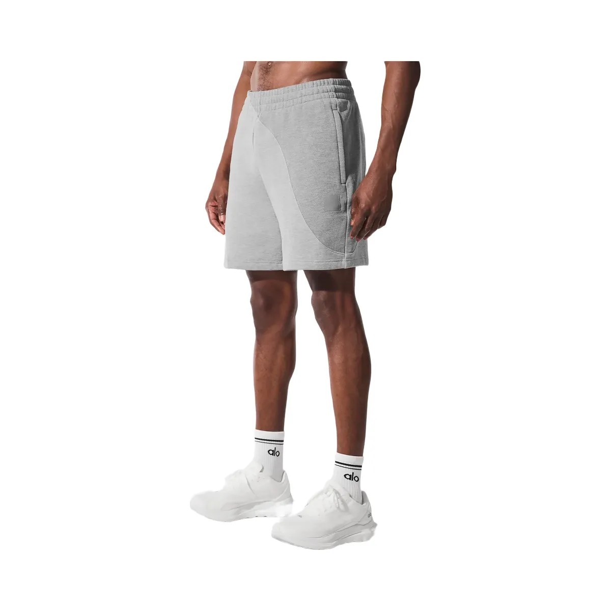 Alo Men's 7" Make Waves Short - Athletic Heather Grey Tonal - HypeFly India View 3