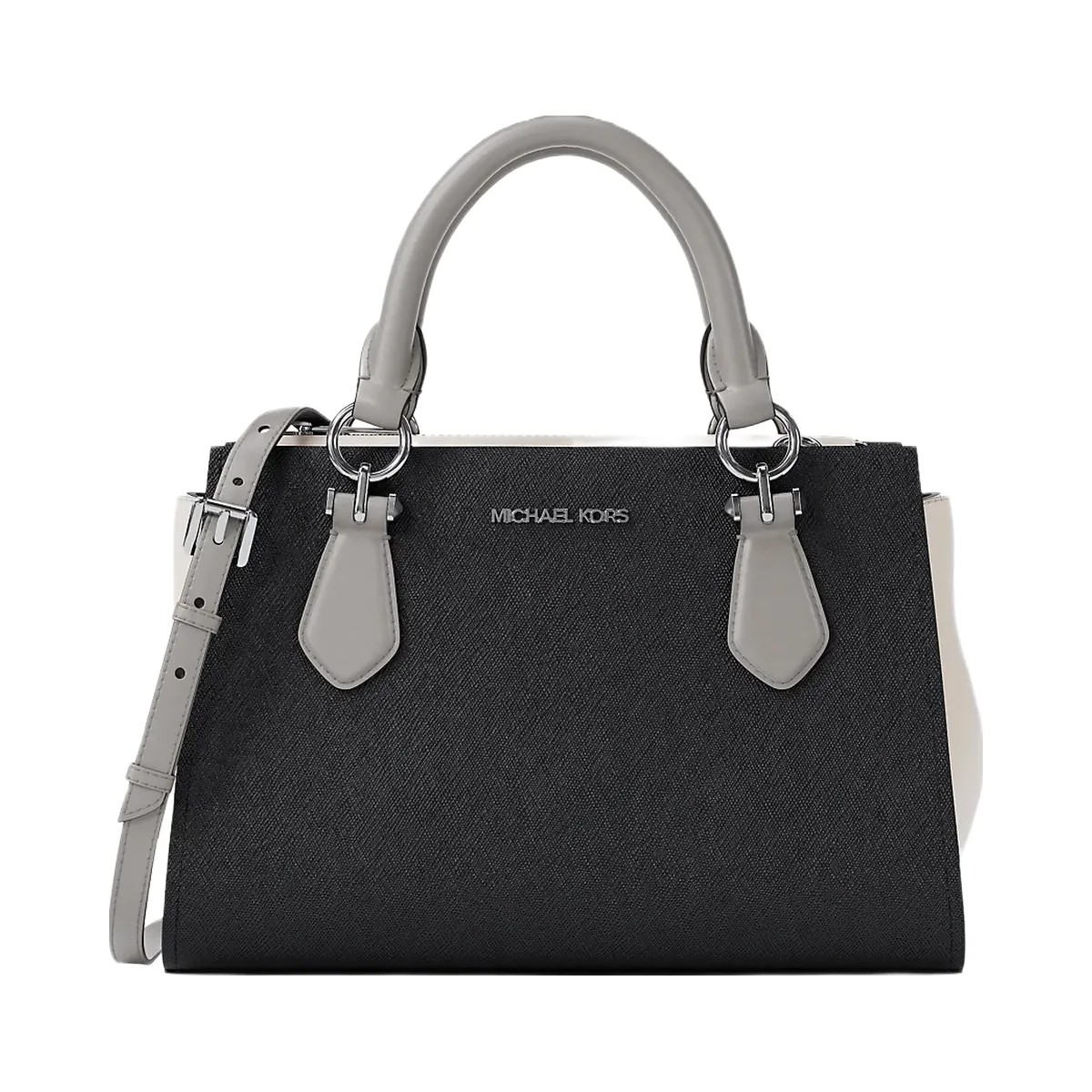 Michael Kors Marilyn Small Color-Block Saffiano Leather Messenger Bag Black Combo - HypeFly India View 1