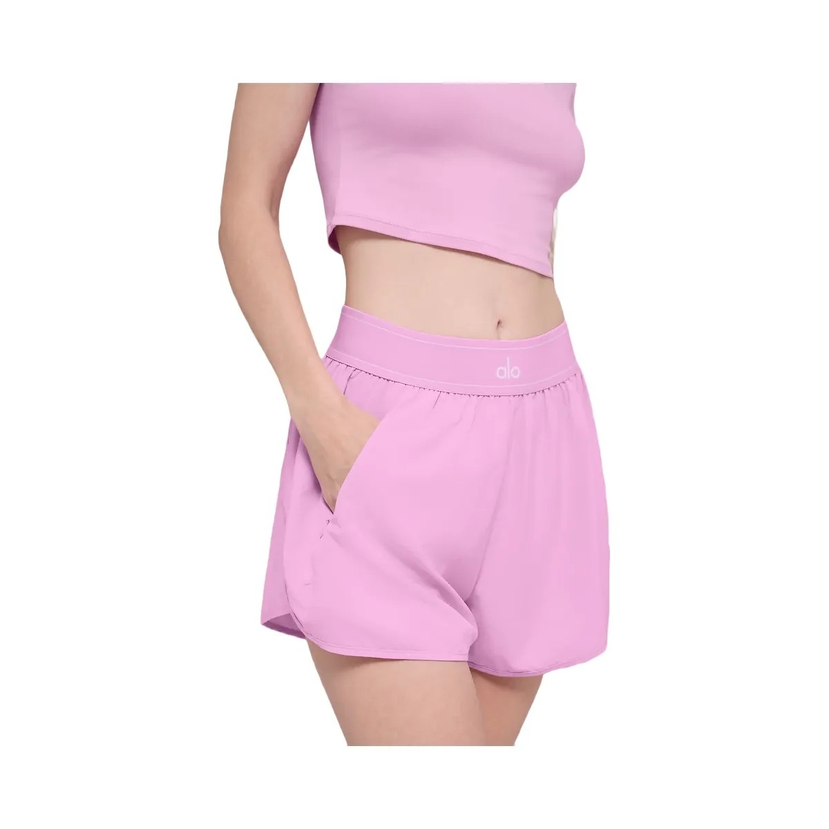Alo Women's Match Point Short - Candy Heart Pink - HypeFly India View 2