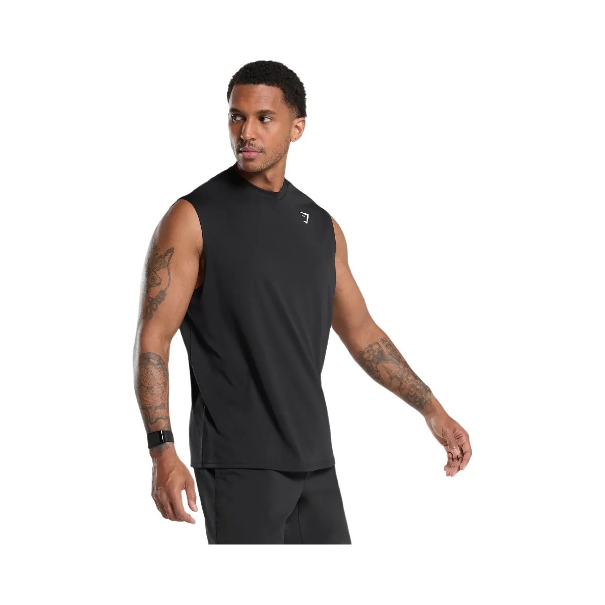 Gymshark Arrival Oversized Tank - Black - HypeFly India View 3