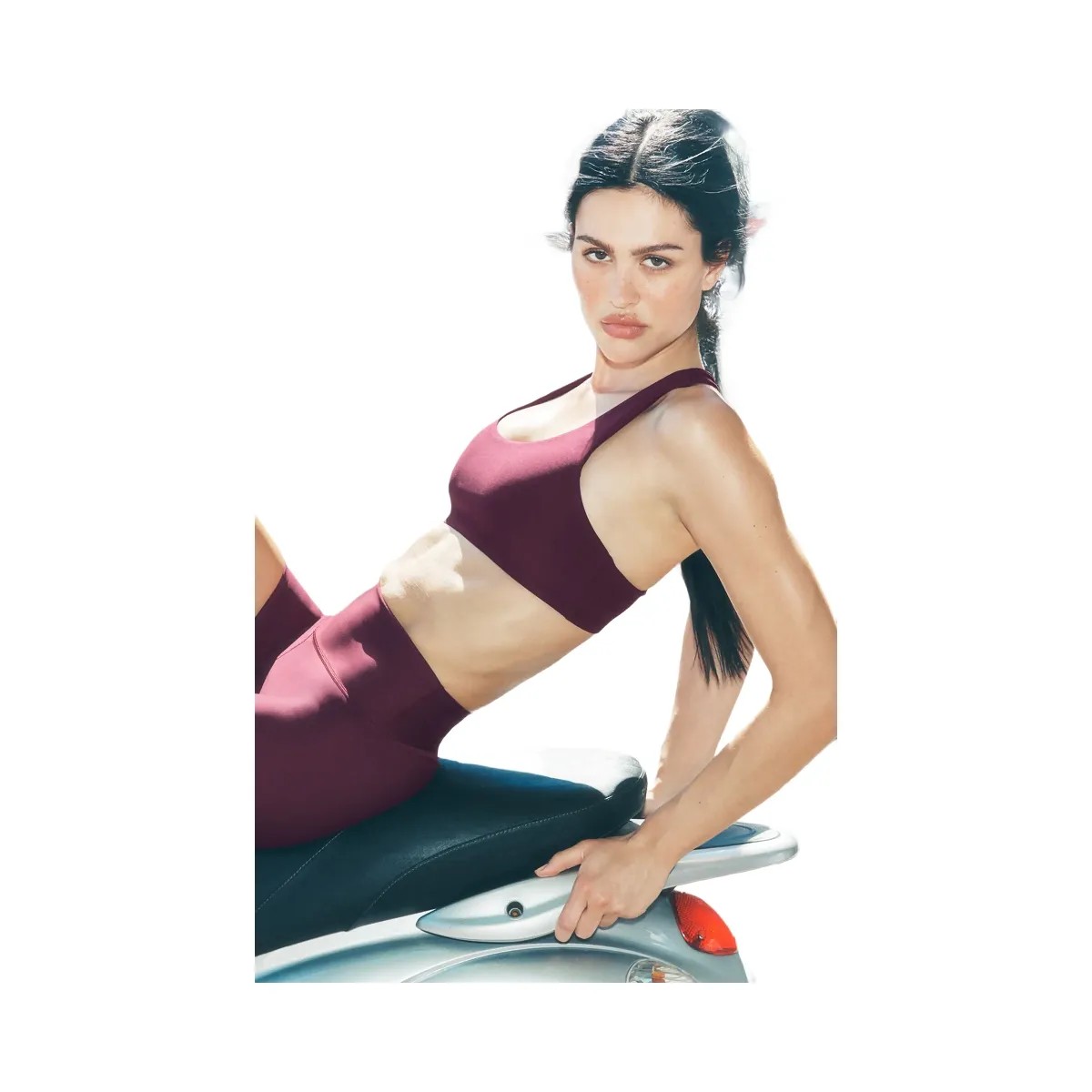 Alo Women's Airlift Advantage Racerback Bra - Burgundy - HypeFly India View 5