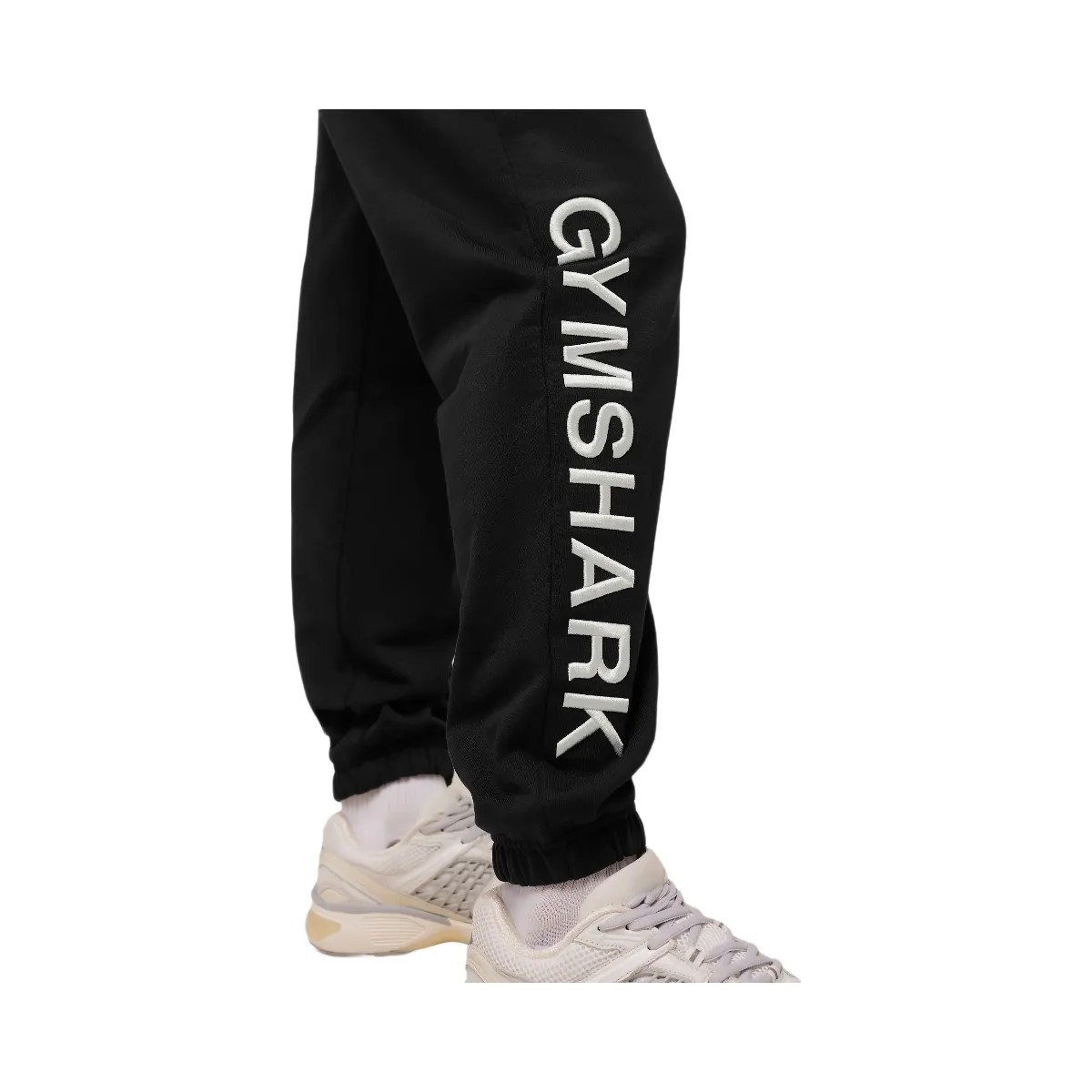 Gymshark Embroidered Logo Joggers - Black - HypeFly India View 6