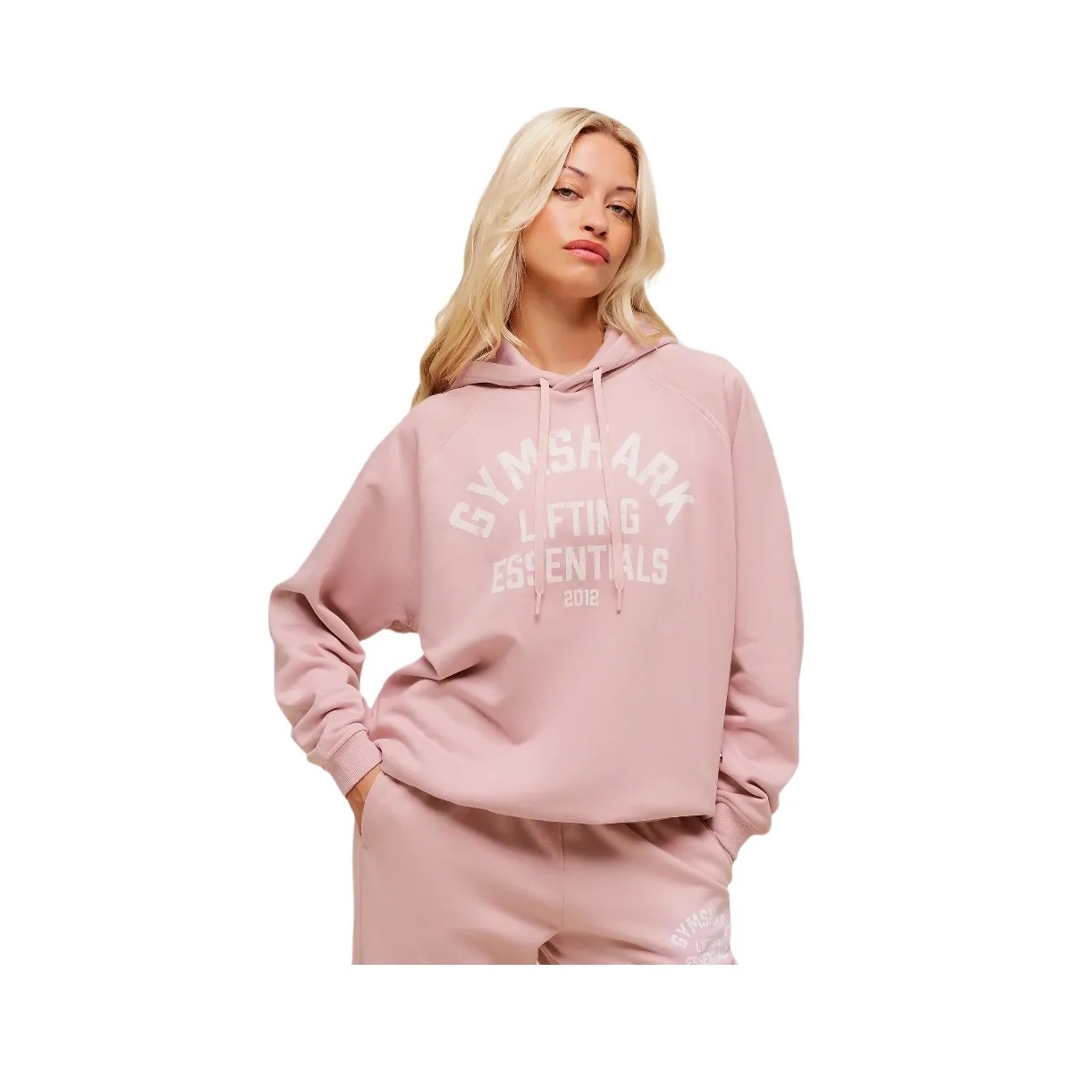 Gymshark Lifting Essentials Hoodie - Cloud Pink - HypeFly India View 5