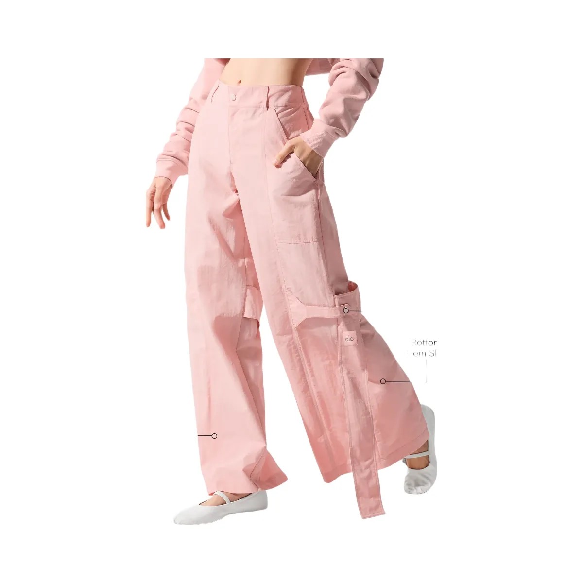 Alo Women's High-Waist Voyager Trouser - Pink Quartz - HypeFly India View 1