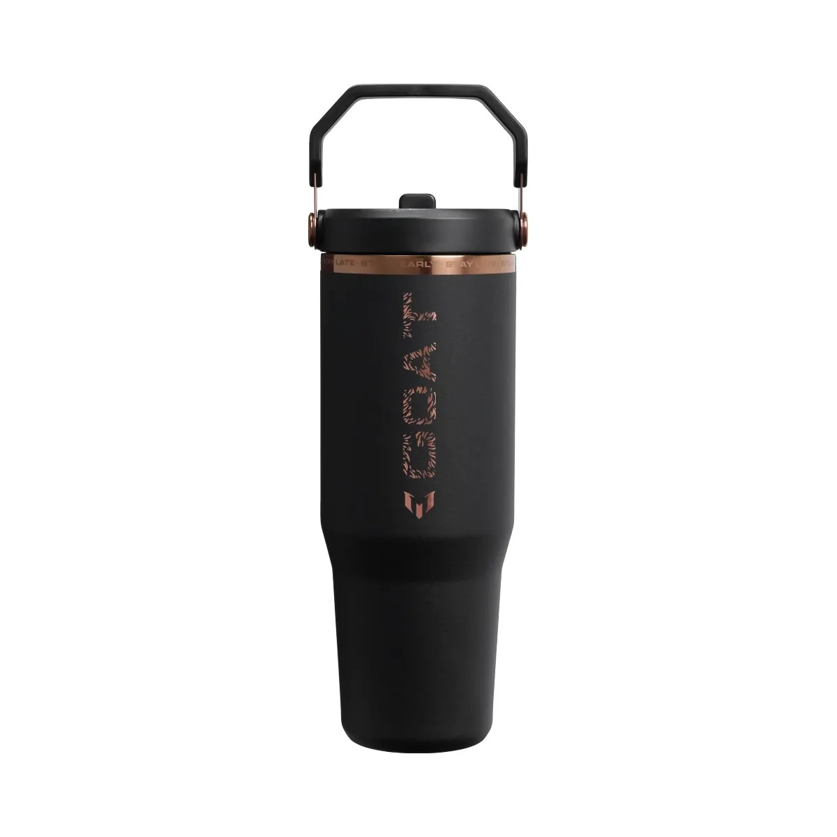The Messi x Stanley IceFlow™ Flip Straw Tumbler 30 OZ 'Messi GOAT Black' - HypeFly India View 1