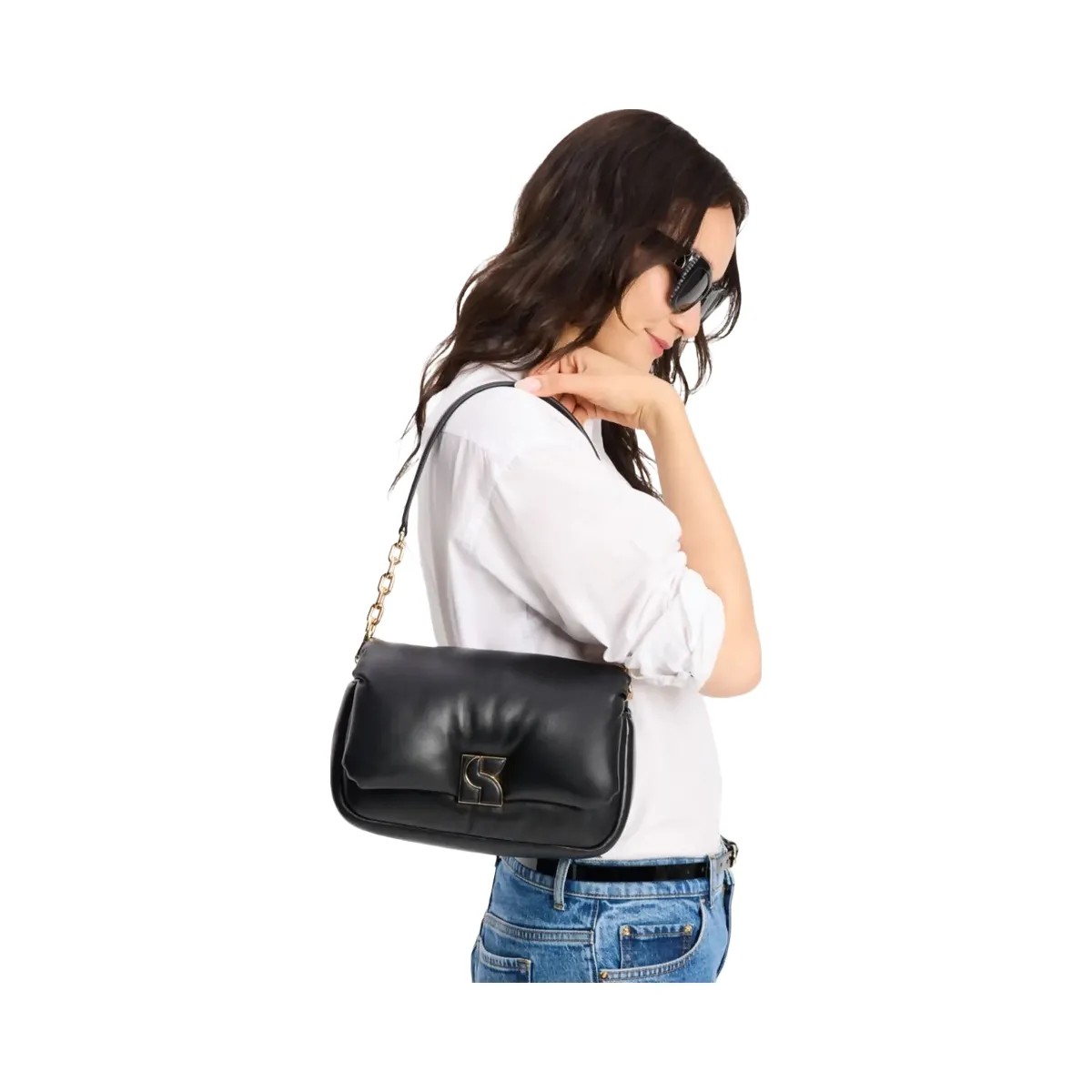 Kate Spade Dakota Puffy Leather Crossbody Black - HypeFly India View 2