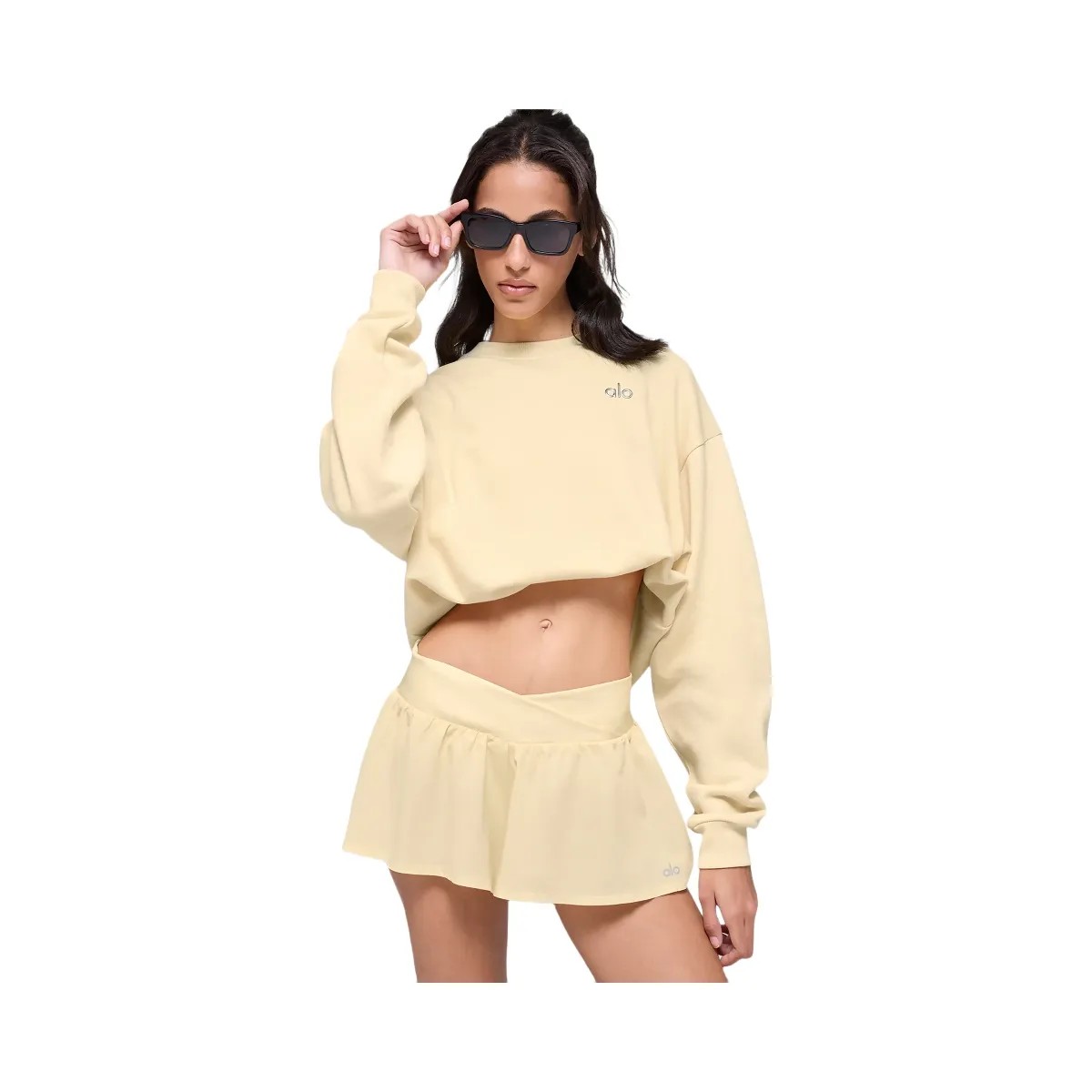 Alo Accolade Crew Neck Pullover - Candlelight Yellow - HypeFly India View 4