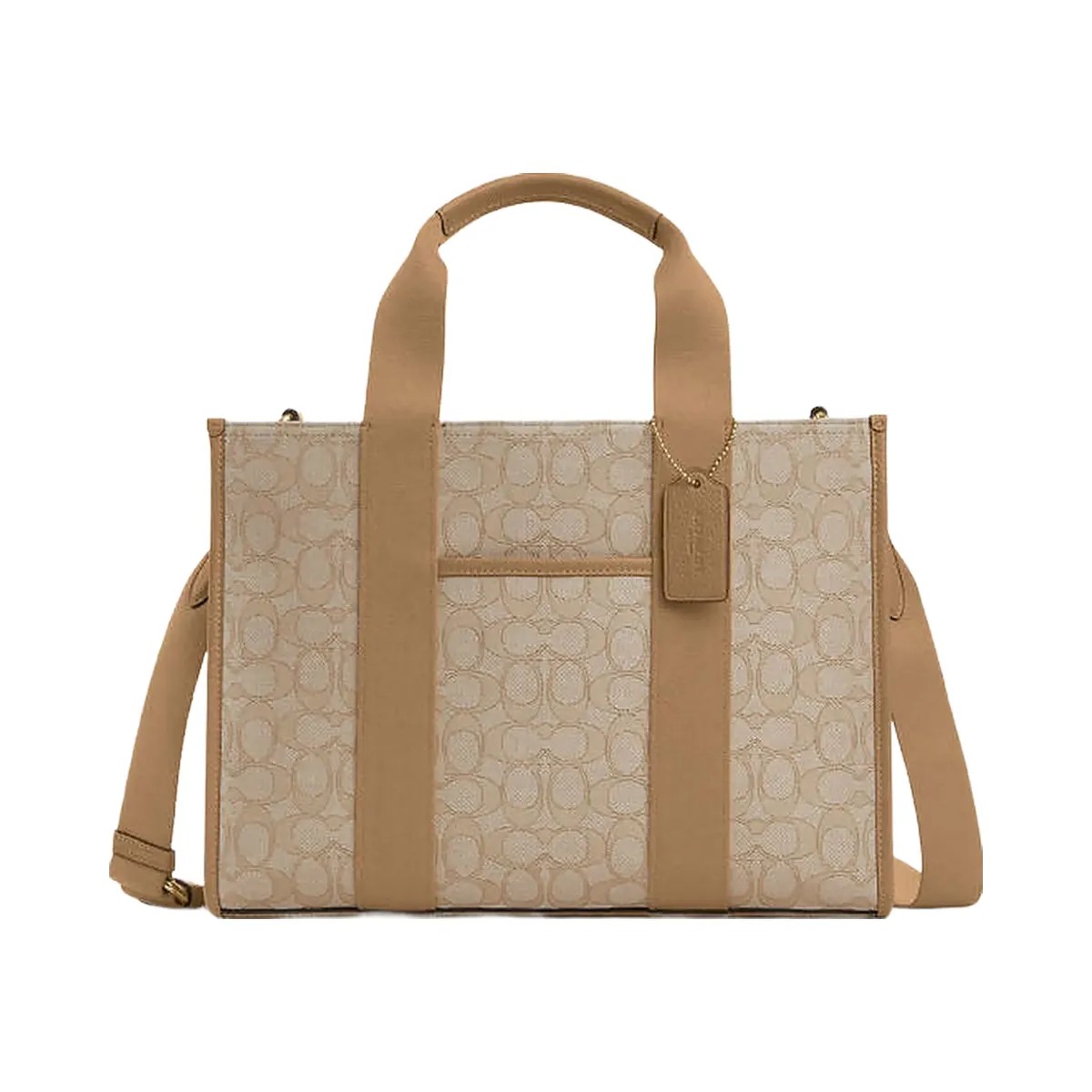 Coach Smith Tote Bag In Signature Jacquard Signature Jacquard-Gold-Light Khaki Multi - HypeFly India View 1