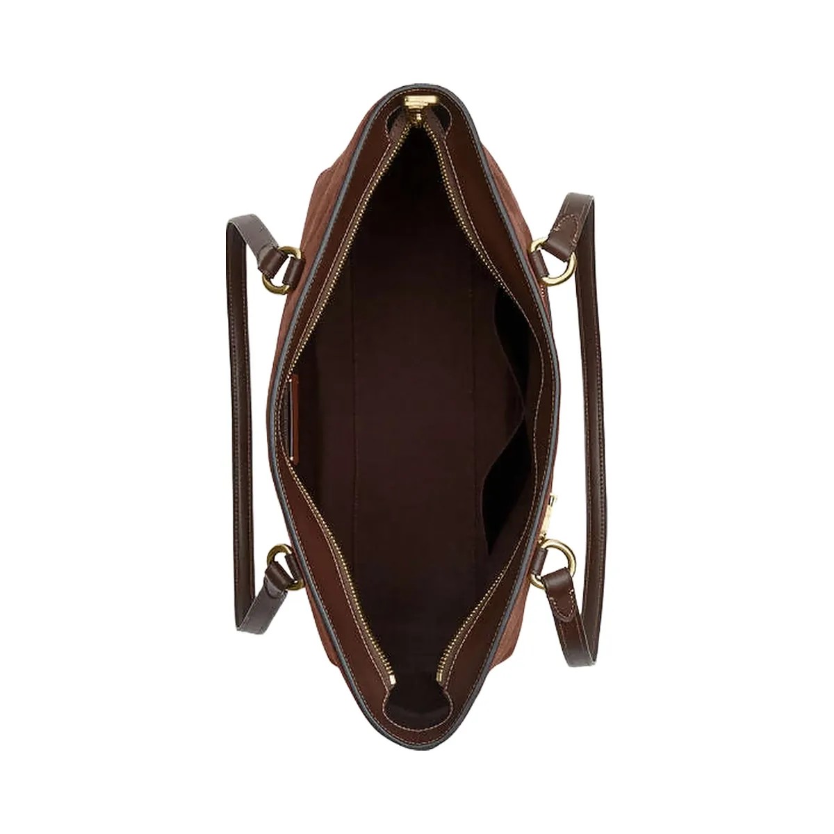 Coach Station Tote Bag Suede-Im-Vintage Brown - HypeFly India View 4