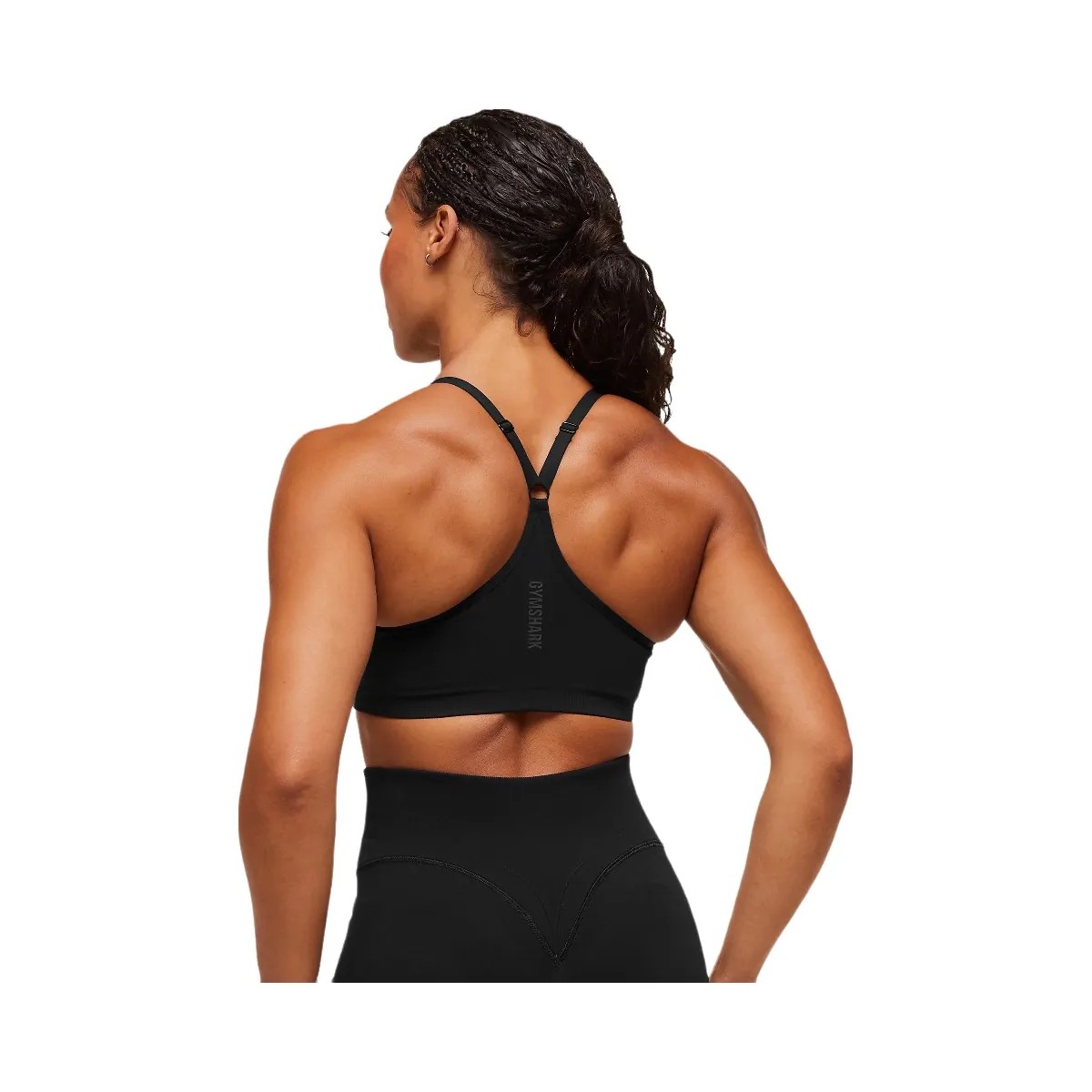Gymshark Activate Seamless Bralette - Black - HypeFly India View 3