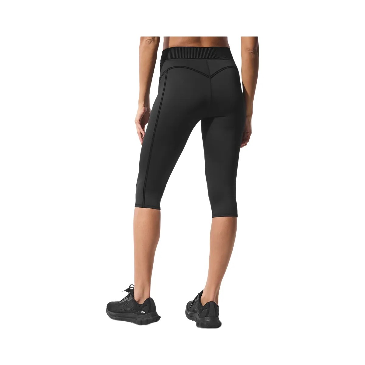 Alo Women's Airlift High-Waist Line Up Capri - Black - HypeFly India View 3