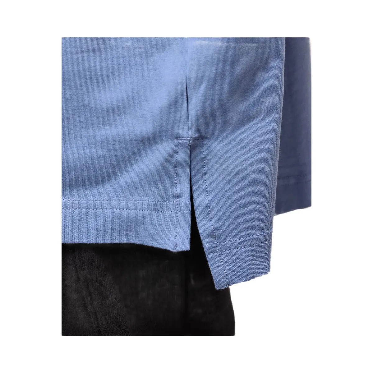 Gymshark Covered Longline Cotton Long Sleeve Top - Worn Blue - HypeFly India View 6