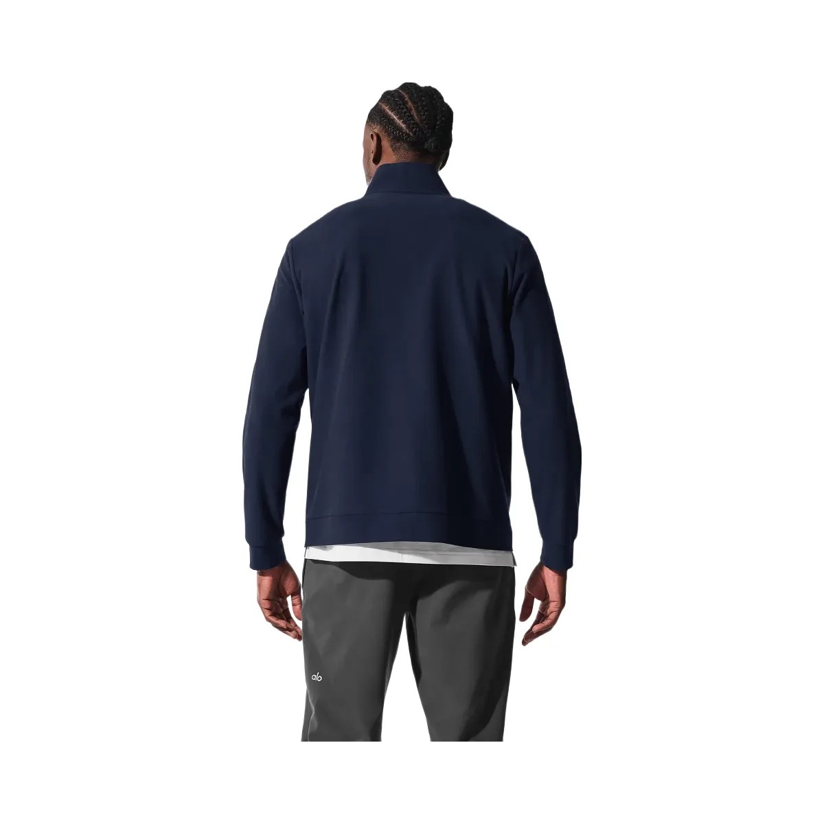 Alo Men's Conquer Max Mock Neck Full Zip - Navy - HypeFly India View 5