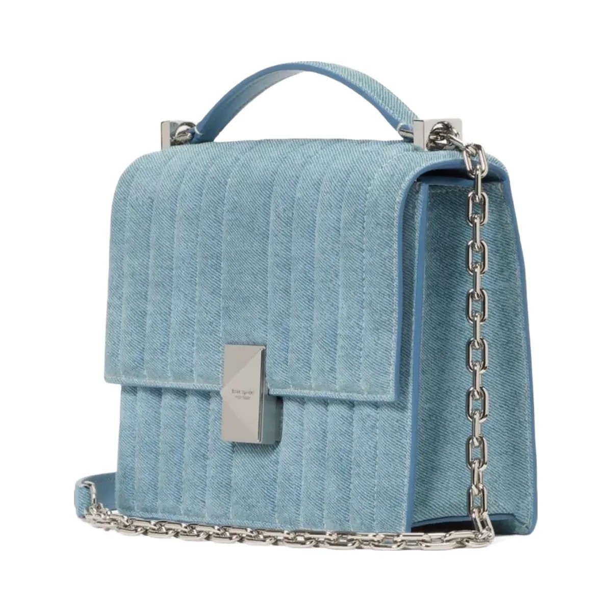 Kate Spade Deco Quilted Chain Shoulder Bag Blue Multi - HypeFly India View 1