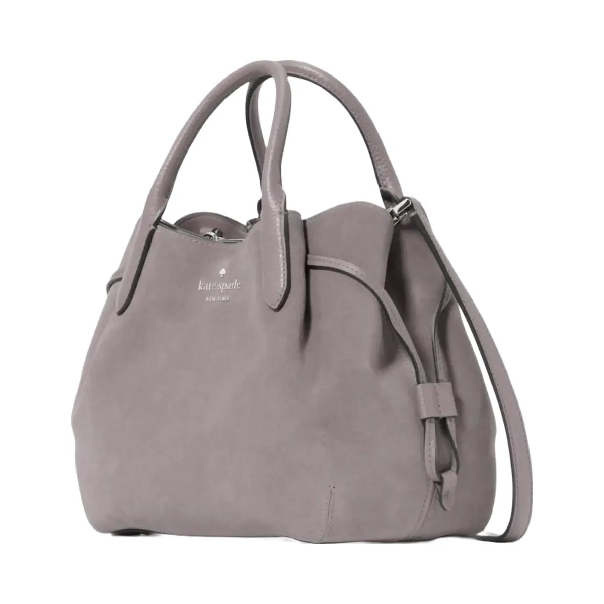Kate Spade Dumpling Suede Small Satchel Hare Grey - HypeFly India View 3