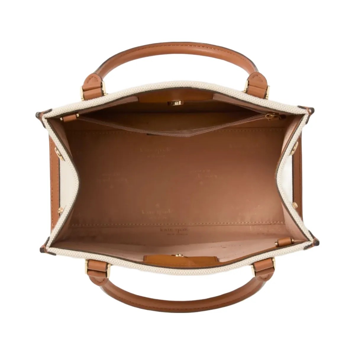 Kate Spade Ellie Canvas Small Tote Warm Gingerbread Multi - HypeFly India View 5