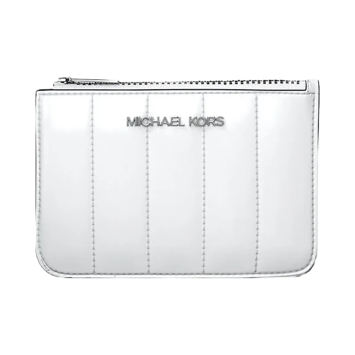 Michael Kors Jet Set Small Patent Coin Purse Optic White - HypeFly India View 1