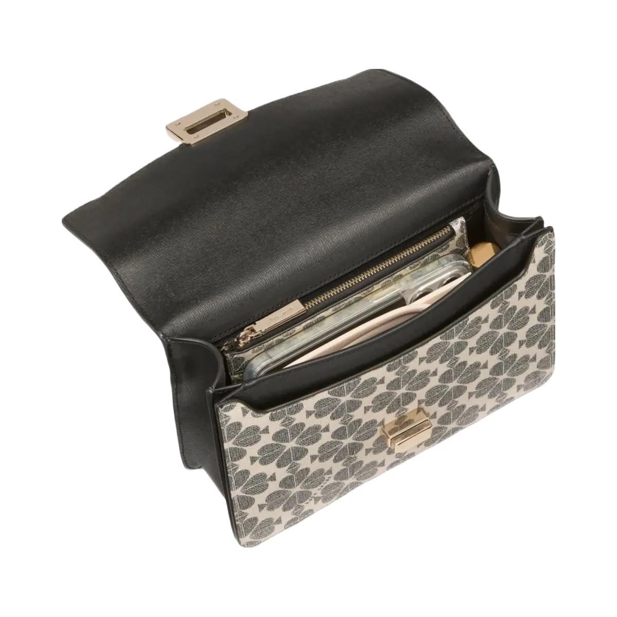 Kate Spade Flower Small Flap Shoulder Bag Black Multi - HypeFly India View 5
