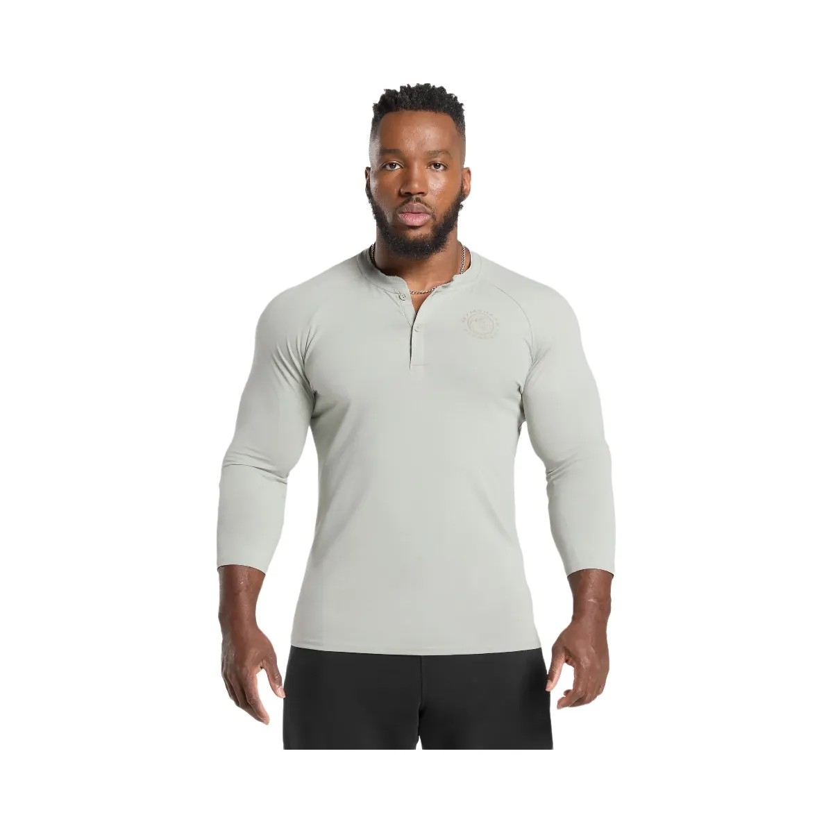Gymshark Legacy Henley - Stone Grey - HypeFly India View 5